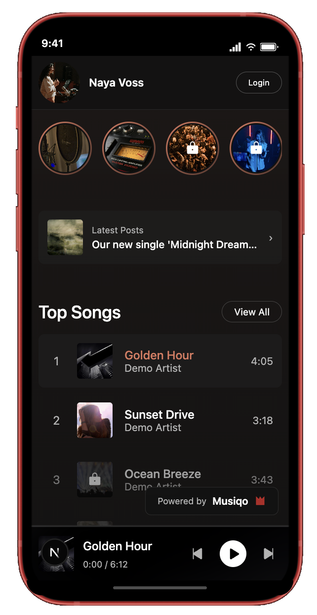 Musiqo app screenshot